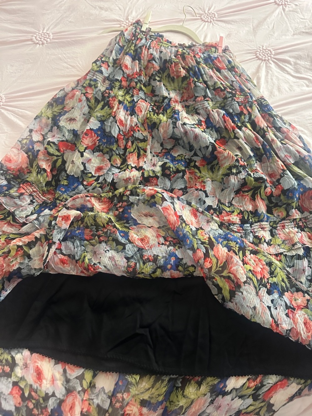ANTHROPOLOGIE Maria's teared nylon maxi skirt XS S - Picture 4 of 7